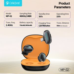  Celebrat MP-02 AI Noise-Canceling Lav Mic Product Parameters