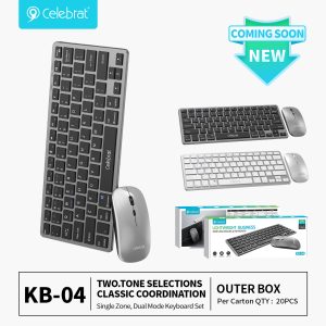 Celebrat KB-04 Silent Wireless Keyboard & Mouse Combo On-sell
