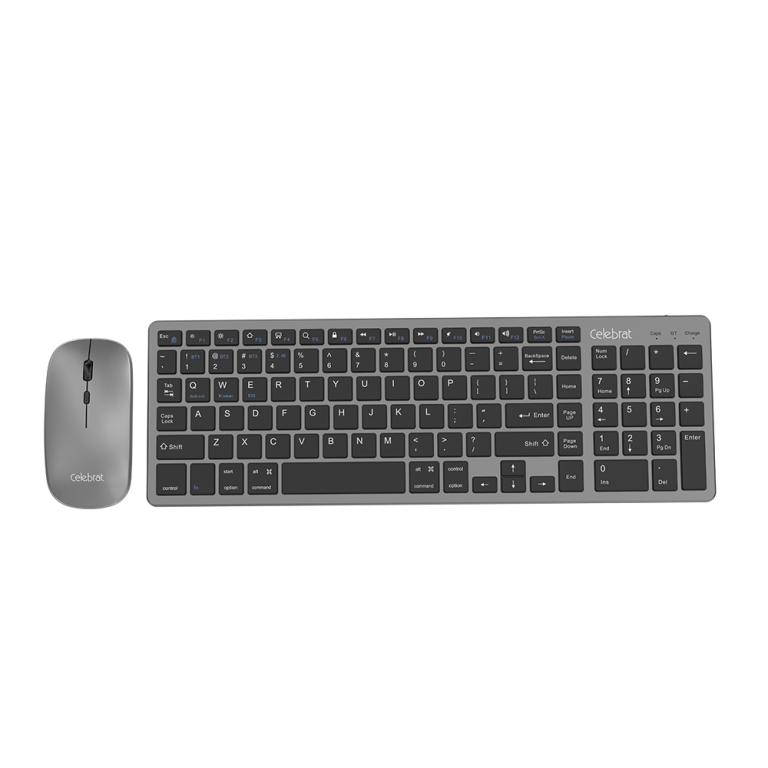 Celebrat Black KB-05 4-Device Wireless Keyboard & Mouse
