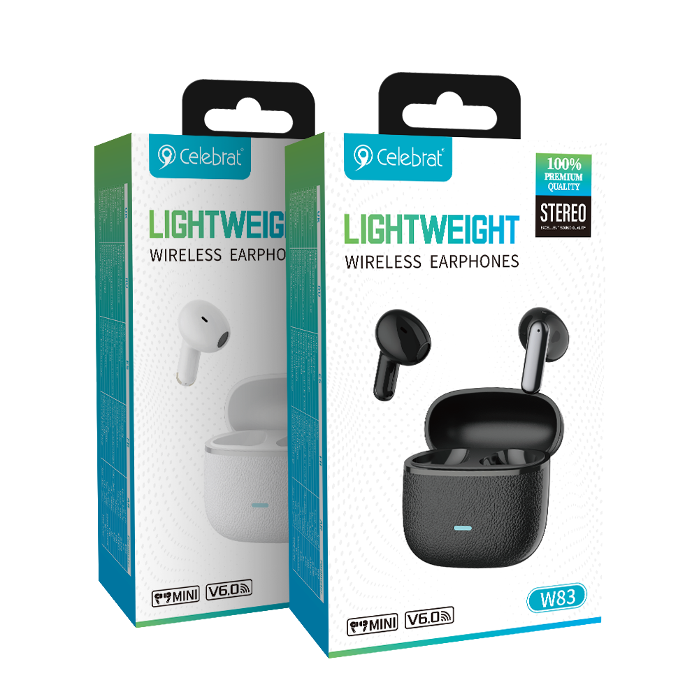 Celebrat W83 TWS Earbuds – Bluetooth 6.0 Product Packaging