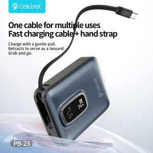 One cable for multiple uses Fast charging cable+ hand strap