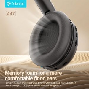 Memory foam for a more comfortable fit on ears