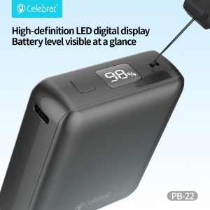 High-definition LED digital display Batterylevel visible at a glance