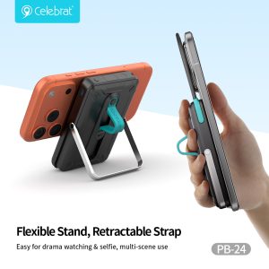 Flexible Stand, Retractable Strap