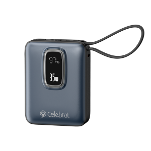 Celebrat PB-23 Blue 35W LED Power Bank with Type-C Cable for 3 Devices