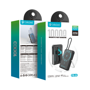 Celebrat Black PB-24 22.5W MagSafe Power Bank For Wholesale Product Packaging