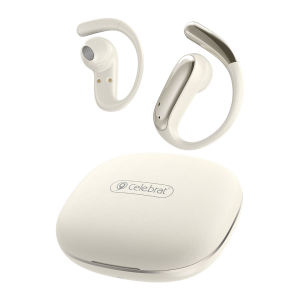Beige Celebrat W84 8g Open-Ear 3D Surround TWS Earbuds