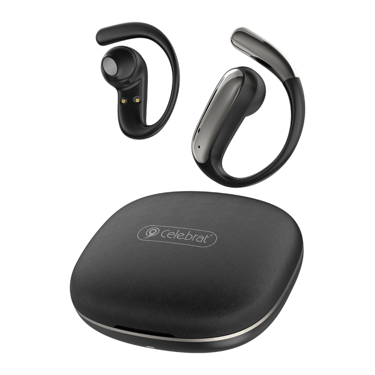 Black Celebrat W84 8g Open-Ear 3D Surround TWS Earbuds