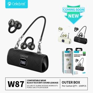 Hot-selling Celebrat Wholesale W87 Low Leakage Open Ear Clip TWS Earbuds