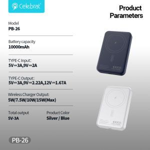 Celebrat PB-26 Power Bank Product Parameters