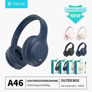 Wholesale Celebrat A46 Bluetooth 5.4 Over-Ear Headphones On-Sale