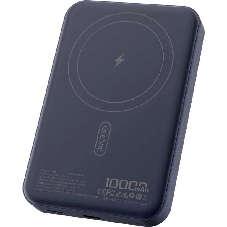 Celebrat Wholesale PB-26 15W Magnetic Wireless Power Bank 10000mAh