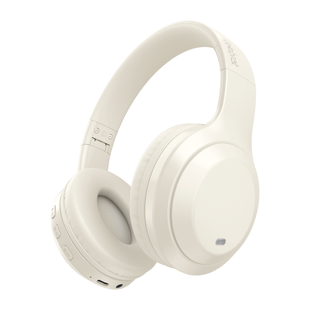 Wholesale Celebrat Beige A46 Bluetooth 5.4 Over-Ear Headphones