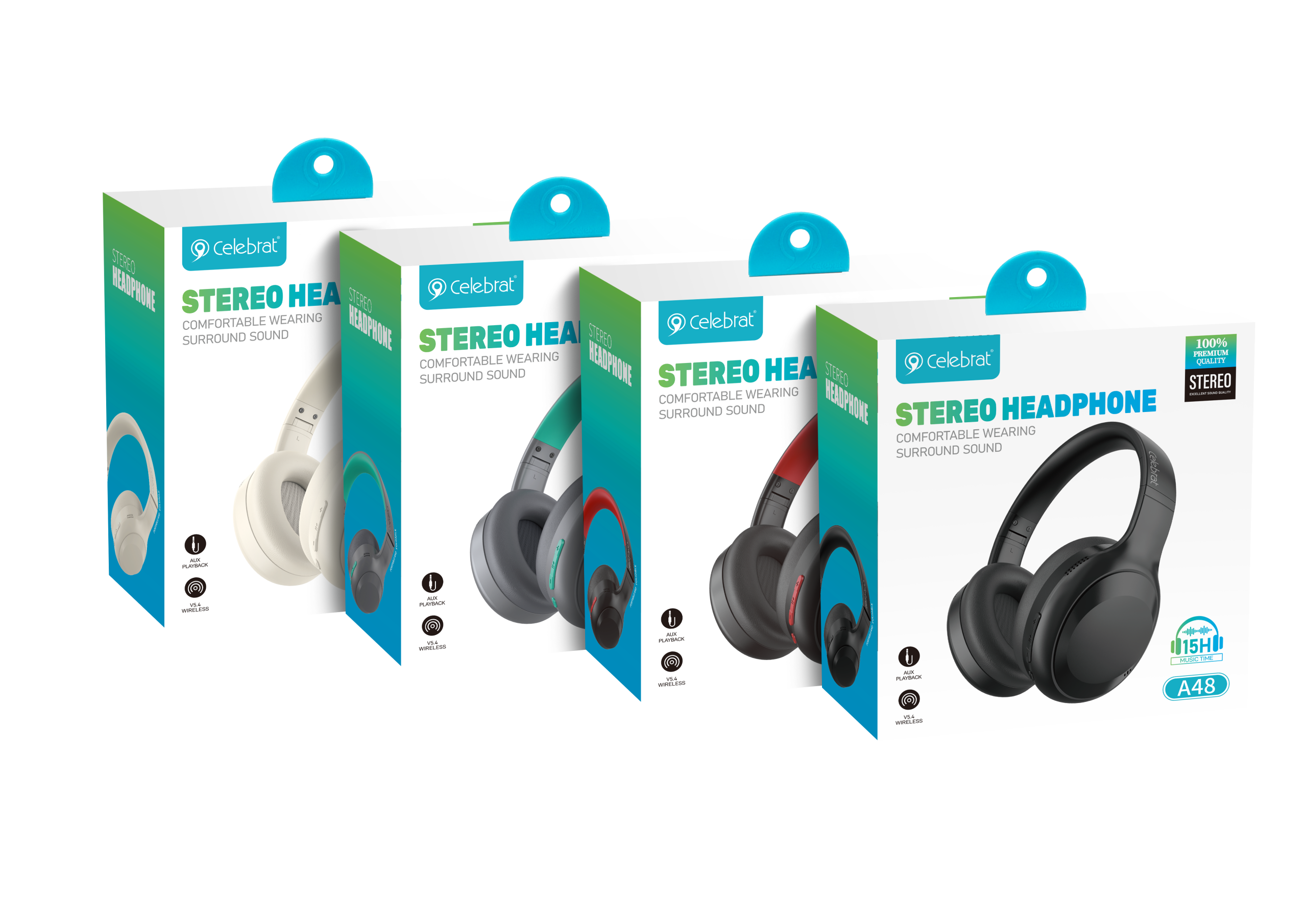 Celebrat A48 Foldable Headphones Product Packaging